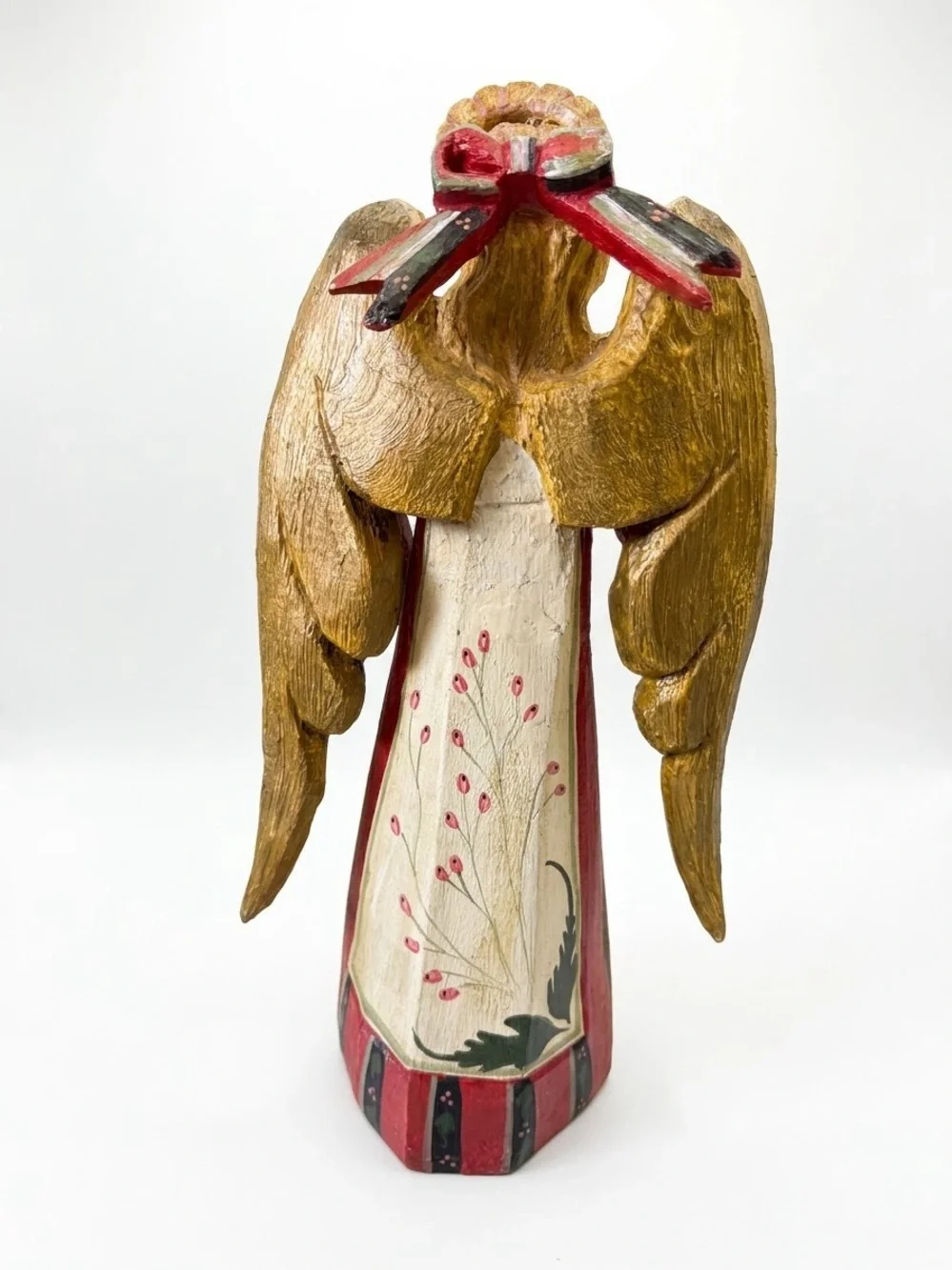 ✨ Vintage Guatemalan Folk Art Santos Style Holiday Angel 14” 🕊️